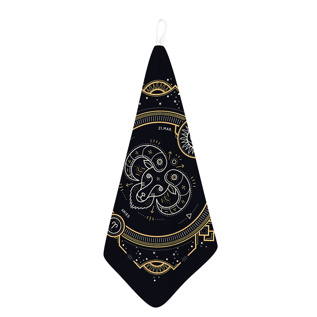 Vintage Aries Zodiac Sign Print Hand Towel