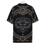 Vintage Aries Zodiac Sign Print Hawaiian Shirt