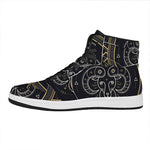 Vintage Aries Zodiac Sign Print High Top Leather Sneakers