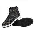 Vintage Aries Zodiac Sign Print High Top Leather Sneakers