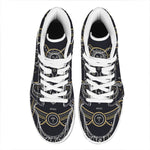 Vintage Aries Zodiac Sign Print High Top Leather Sneakers