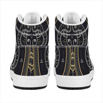 Vintage Aries Zodiac Sign Print High Top Leather Sneakers