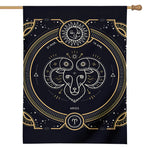 Vintage Aries Zodiac Sign Print House Flag