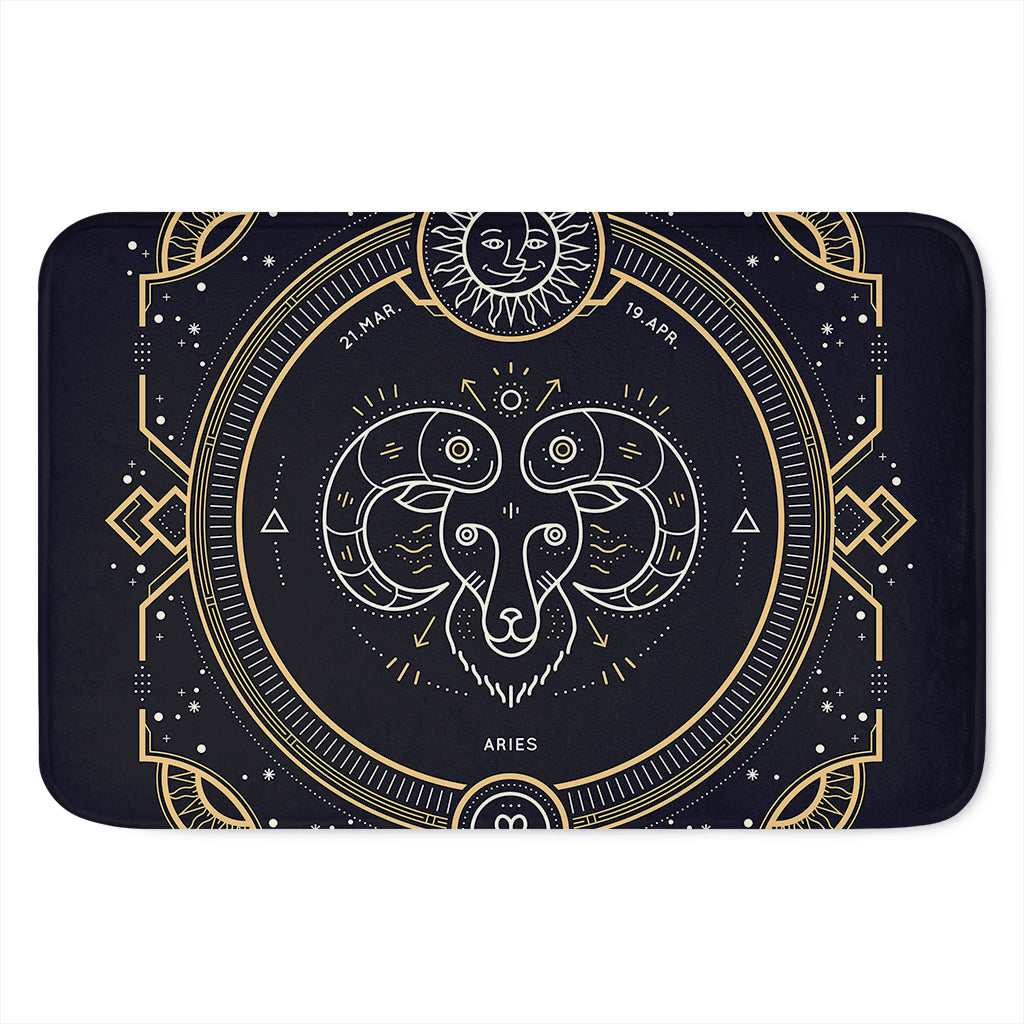 Vintage Aries Zodiac Sign Print Indoor Door Mat