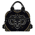 Vintage Aries Zodiac Sign Print Insulated Lunch Bag
