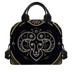 Vintage Aries Zodiac Sign Print Insulated Lunch Bag