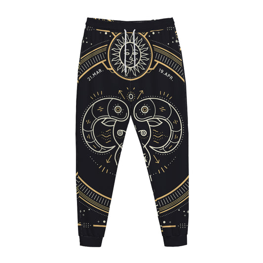 Vintage Aries Zodiac Sign Print Jogger Pants