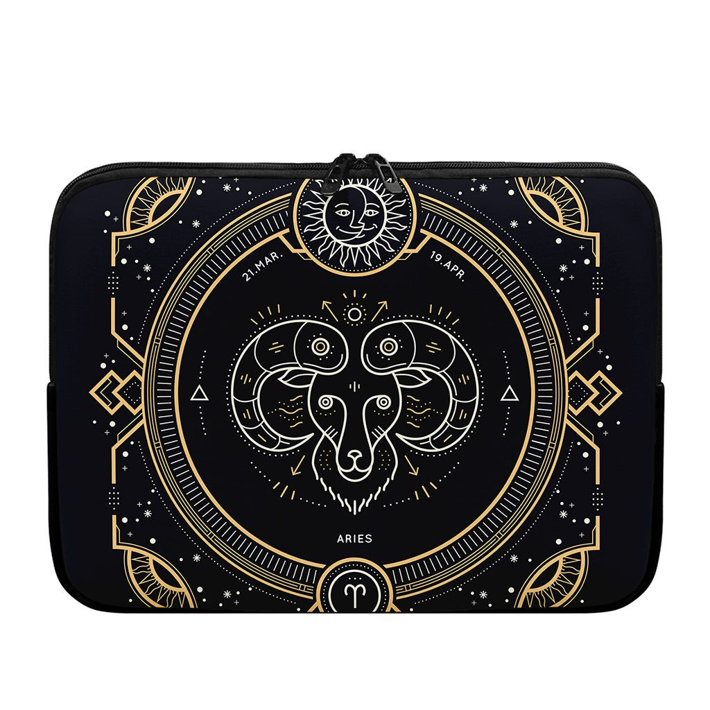 Vintage Aries Zodiac Sign Print Laptop Sleeve