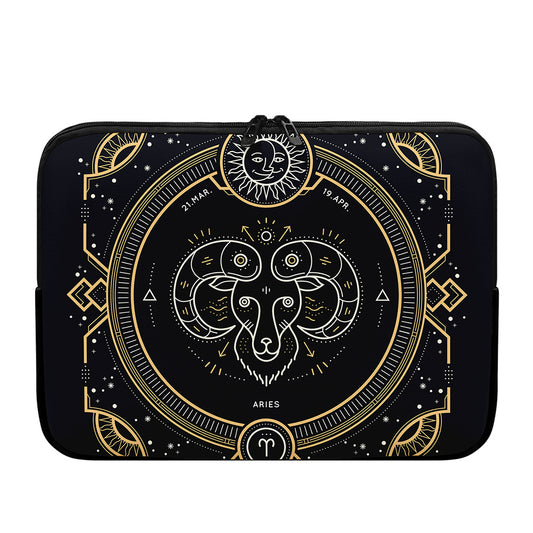 Vintage Aries Zodiac Sign Print Laptop Sleeve