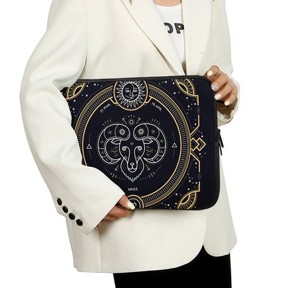 Vintage Aries Zodiac Sign Print Laptop Sleeve