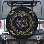 Vintage Aries Zodiac Sign Print Leather Spare Tire Cover