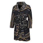 Vintage Aries Zodiac Sign Print Men's Bathrobe