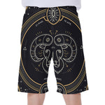 Vintage Aries Zodiac Sign Print Men's Beach Shorts