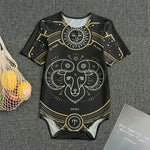 Vintage Aries Zodiac Sign Print Men's Bodysuit