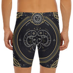 Vintage Aries Zodiac Sign Print Men's Long Boxer Briefs