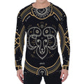 Vintage Aries Zodiac Sign Print Men's Long Sleeve T-Shirt