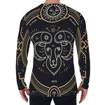 Vintage Aries Zodiac Sign Print Men's Long Sleeve T-Shirt