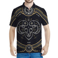 Vintage Aries Zodiac Sign Print Men's Polo Shirt