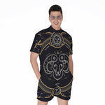 Vintage Aries Zodiac Sign Print Men's Rompers