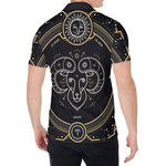 Vintage Aries Zodiac Sign Print Men's Shirt