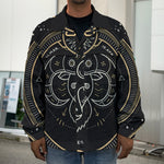 Vintage Aries Zodiac Sign Print Men's Shirt Jacket