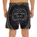 Vintage Aries Zodiac Sign Print Men's Split Running Shorts