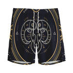 Vintage Aries Zodiac Sign Print Men's Sports Shorts