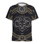 Vintage Aries Zodiac Sign Print Men's Sports T-Shirt