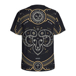 Vintage Aries Zodiac Sign Print Men's Sports T-Shirt