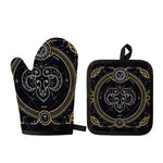 Vintage Aries Zodiac Sign Print Oven Mitt And Pot Holder Set
