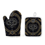 Vintage Aries Zodiac Sign Print Oven Mitt And Pot Holder Set