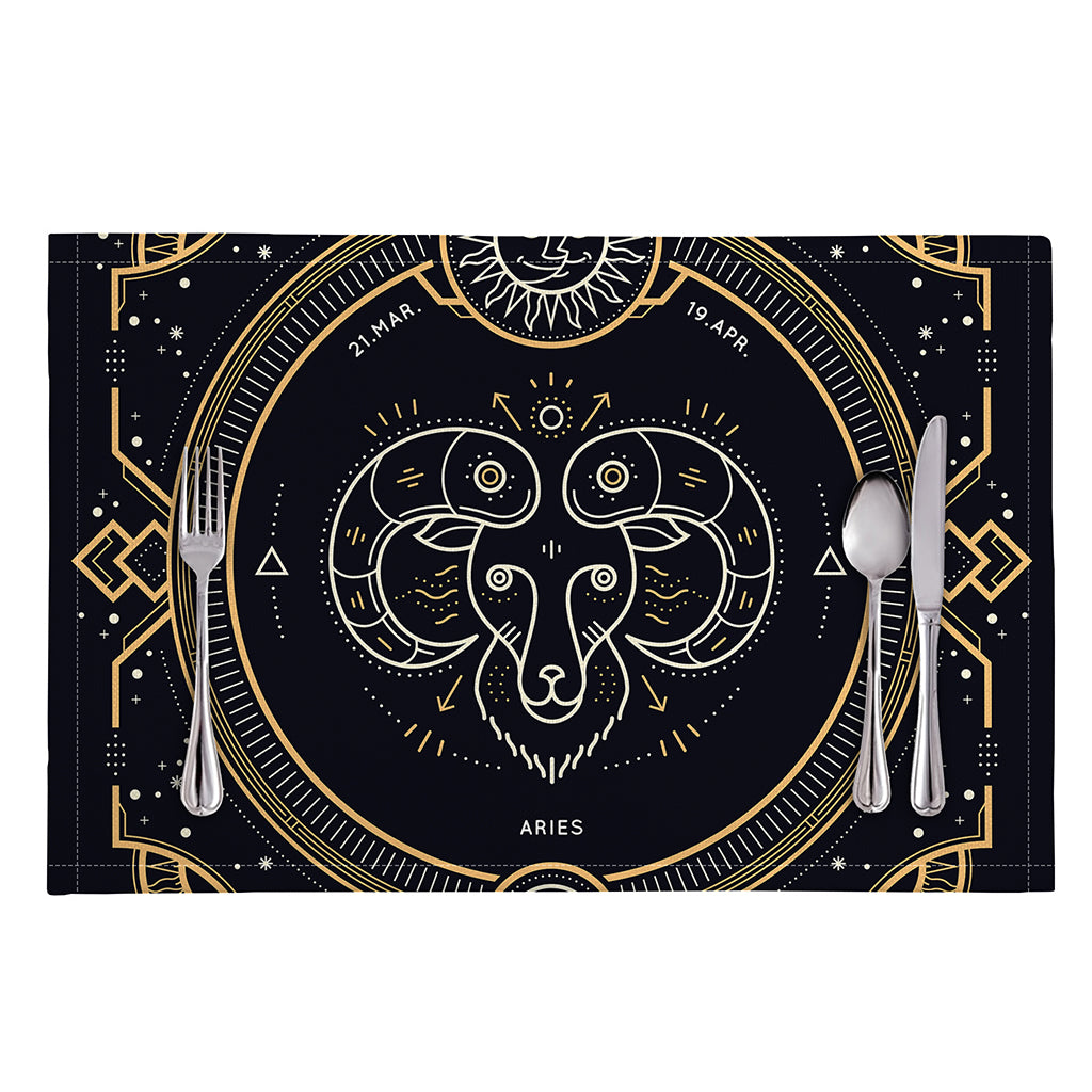 Vintage Aries Zodiac Sign Print Placemat