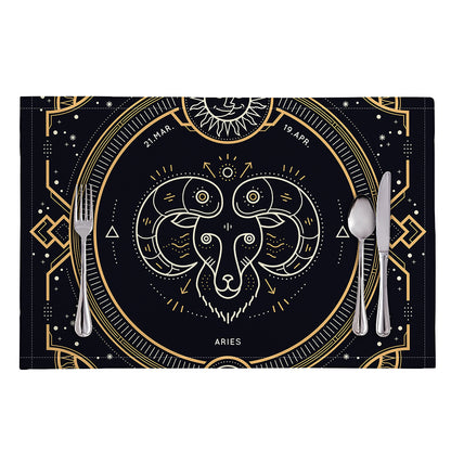 Vintage Aries Zodiac Sign Print Placemat