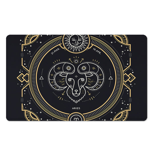 Vintage Aries Zodiac Sign Print Polyester Doormat