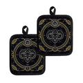 Vintage Aries Zodiac Sign Print Pot Holders