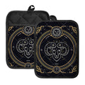 Vintage Aries Zodiac Sign Print Pot Holders With Pocket