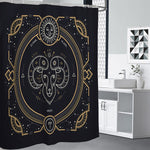 Vintage Aries Zodiac Sign Print Premium Shower Curtain