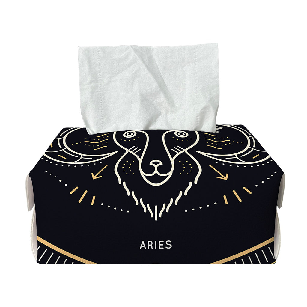 Vintage Aries Zodiac Sign Print Rectangle Tissue Box Cover