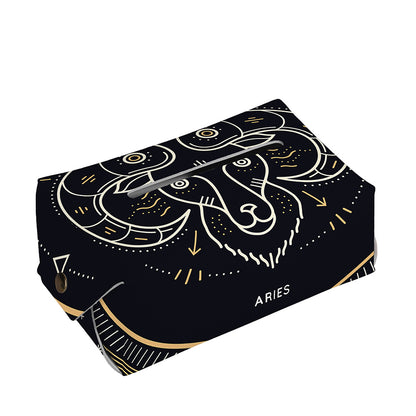 Vintage Aries Zodiac Sign Print Rectangle Tissue Box Cover