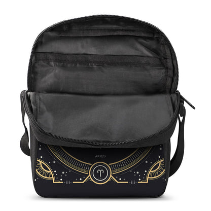 Vintage Aries Zodiac Sign Print Rectangular Crossbody Bag