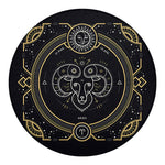 Vintage Aries Zodiac Sign Print Round Blanket