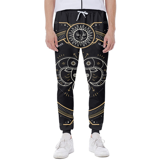Vintage Aries Zodiac Sign Print Scuba Joggers