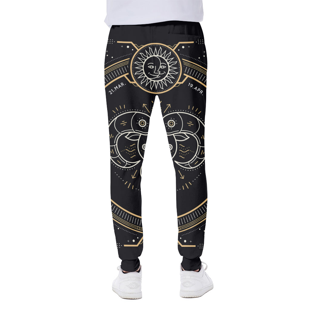Vintage Aries Zodiac Sign Print Scuba Joggers