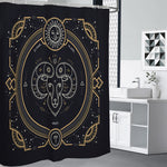 Vintage Aries Zodiac Sign Print Shower Curtain