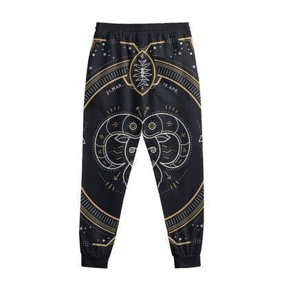 Vintage Aries Zodiac Sign Print Sweatpants