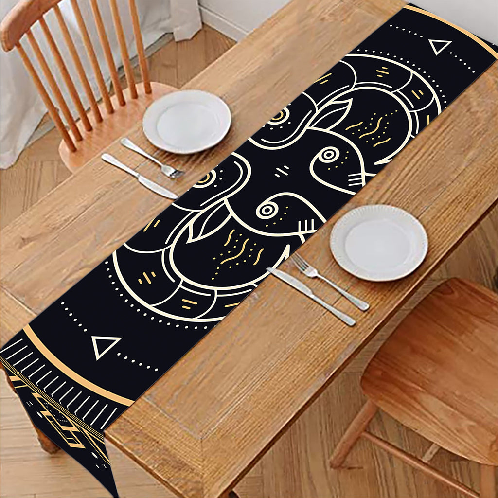 Vintage Aries Zodiac Sign Print Table Runner