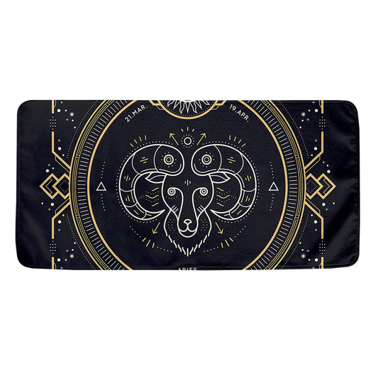 Vintage Aries Zodiac Sign Print Towel
