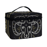 Vintage Aries Zodiac Sign Print Travel Makeup Bag