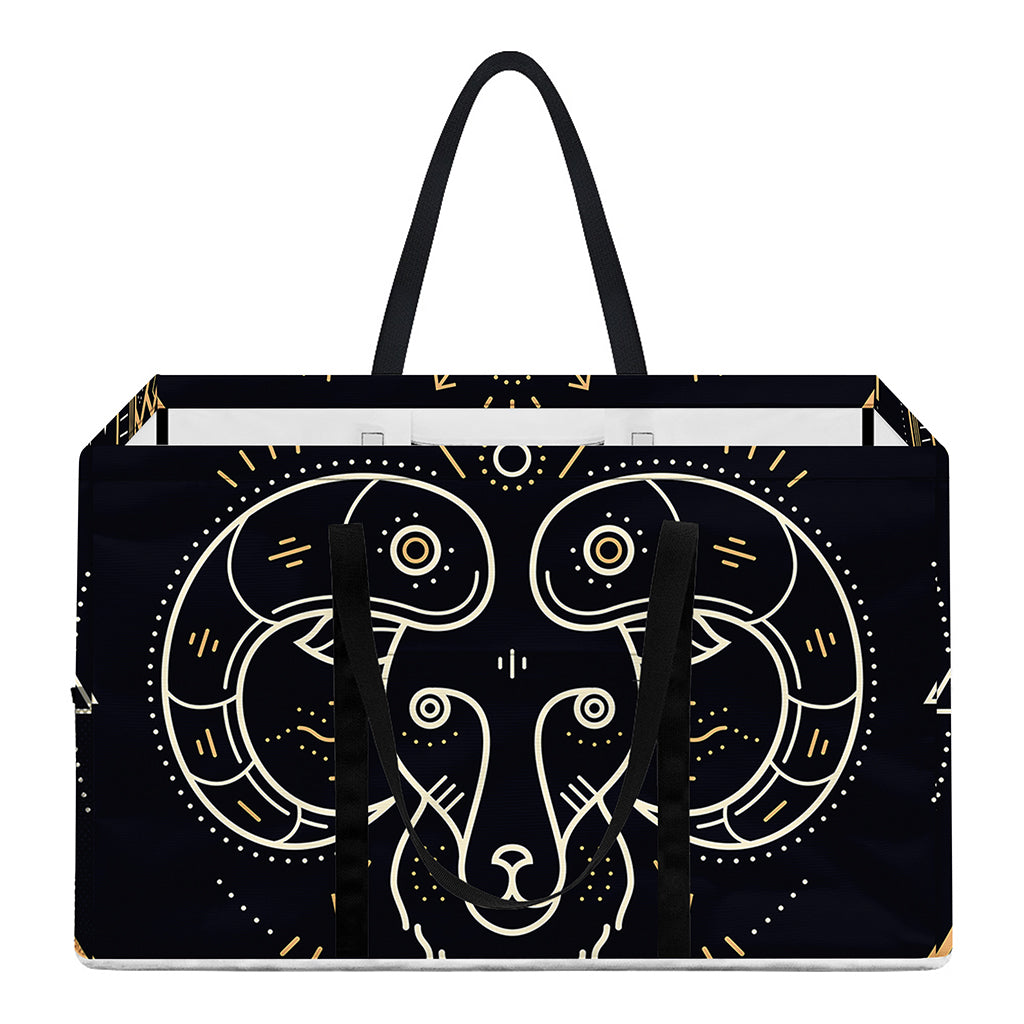 Vintage Aries Zodiac Sign Print Utility Tote Bag