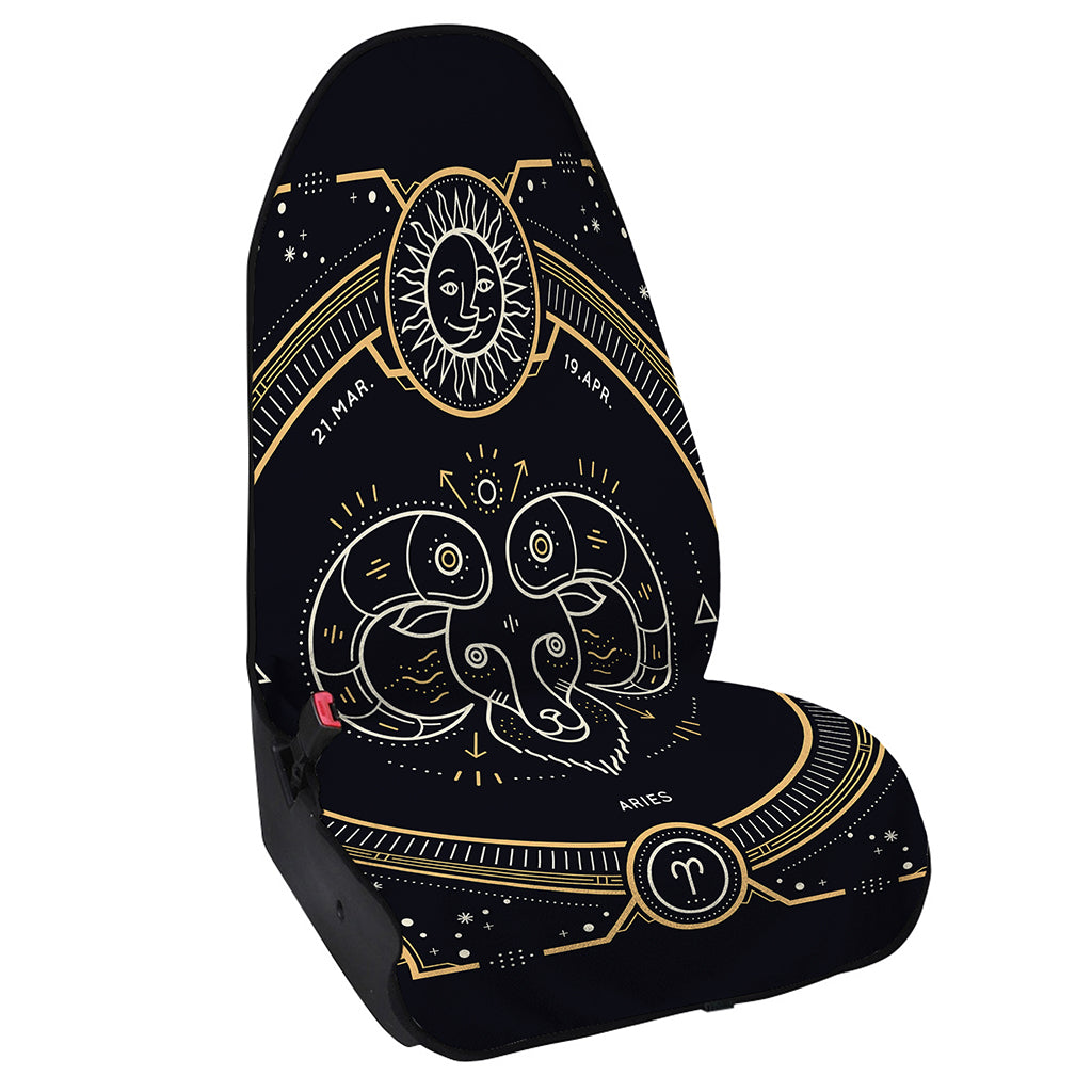Vintage Aries Zodiac Sign Print Waterproof Car Seat Cover